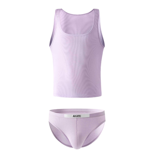 AKATE | Lavender Ribbed Tank & Briefs Set *PRE-ORDER