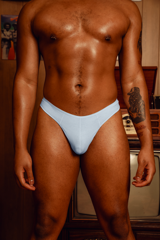 Mix & Match Cotton Thong Trifecta Bundle (Powdered Blue)